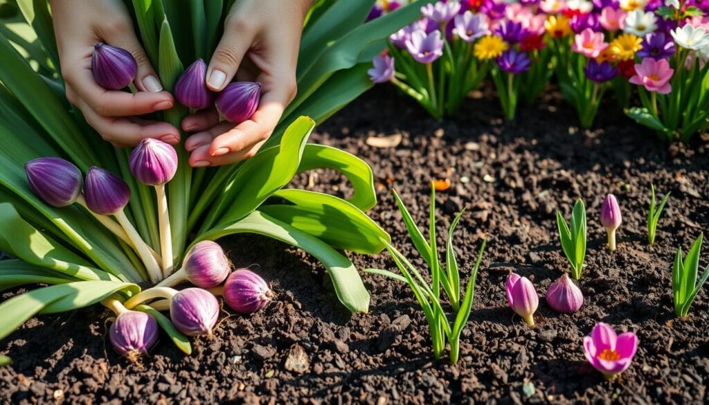 Propagating Purple Bulb Flowers