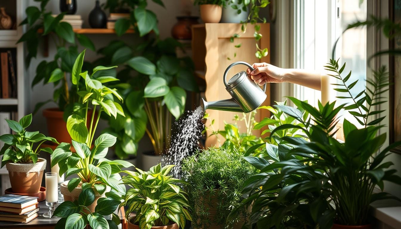 indoor plant watering