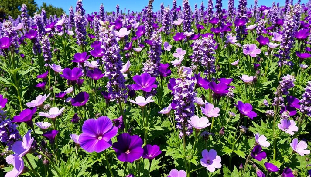 purple flowers