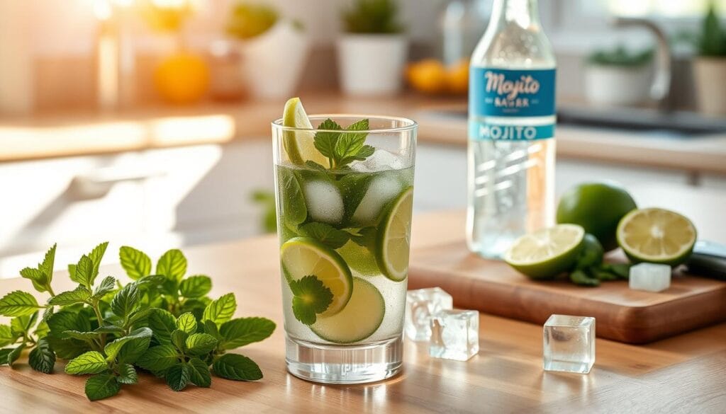 Mojito Mint Cocktail Preparation